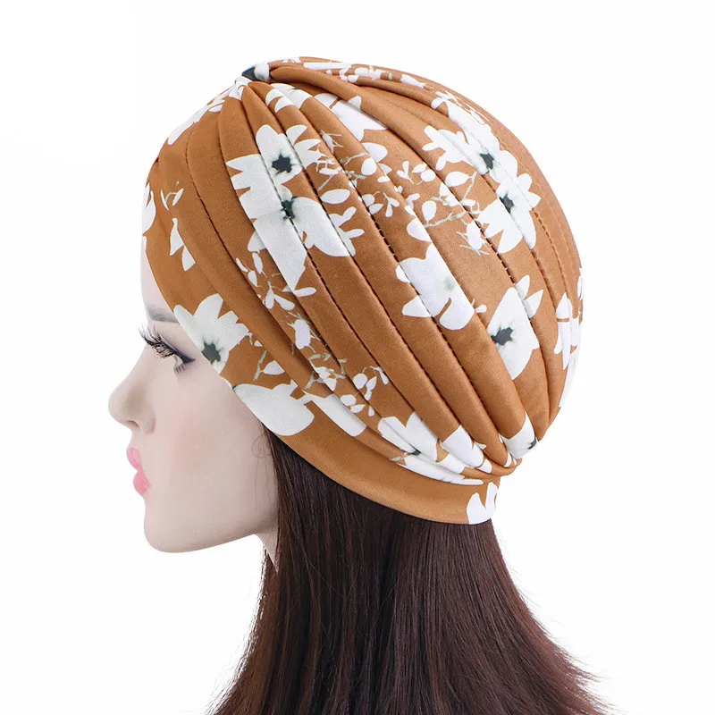 Новинка весенне-осенняя мягкая плиссированная шапка-тюрбан шапки для женщин