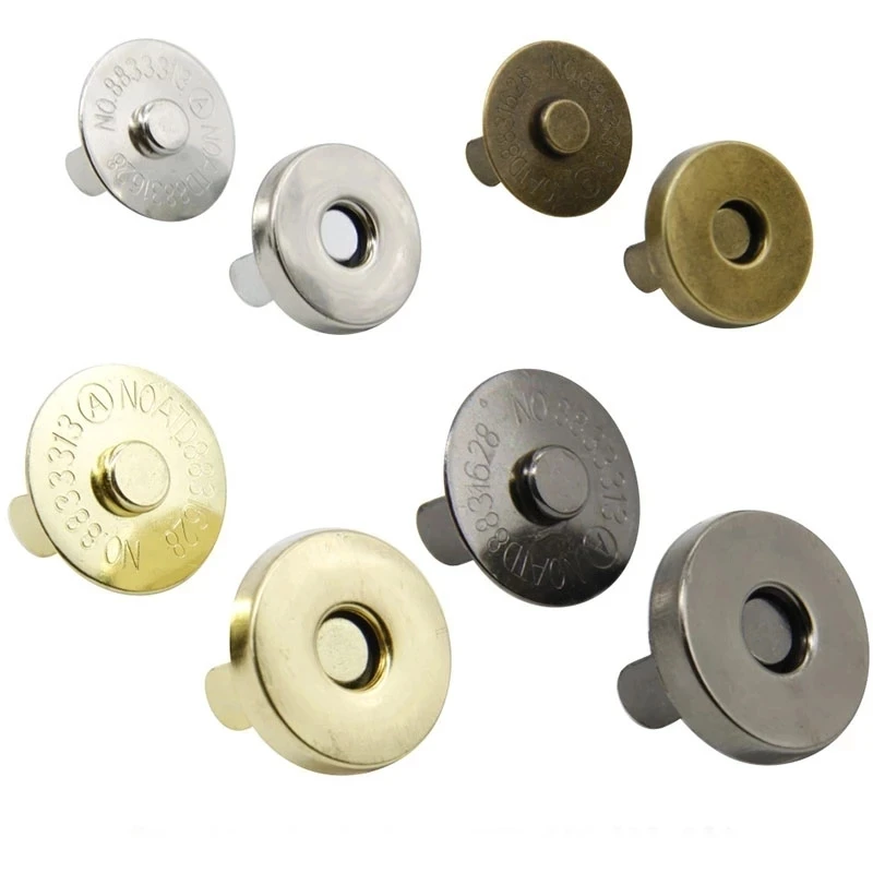 40/50pcs Practical Bags Magnetic Buttons Metal Snap Fasteners Handcraft Garment Magnet Buttons DIY Accessories 14/18mm
