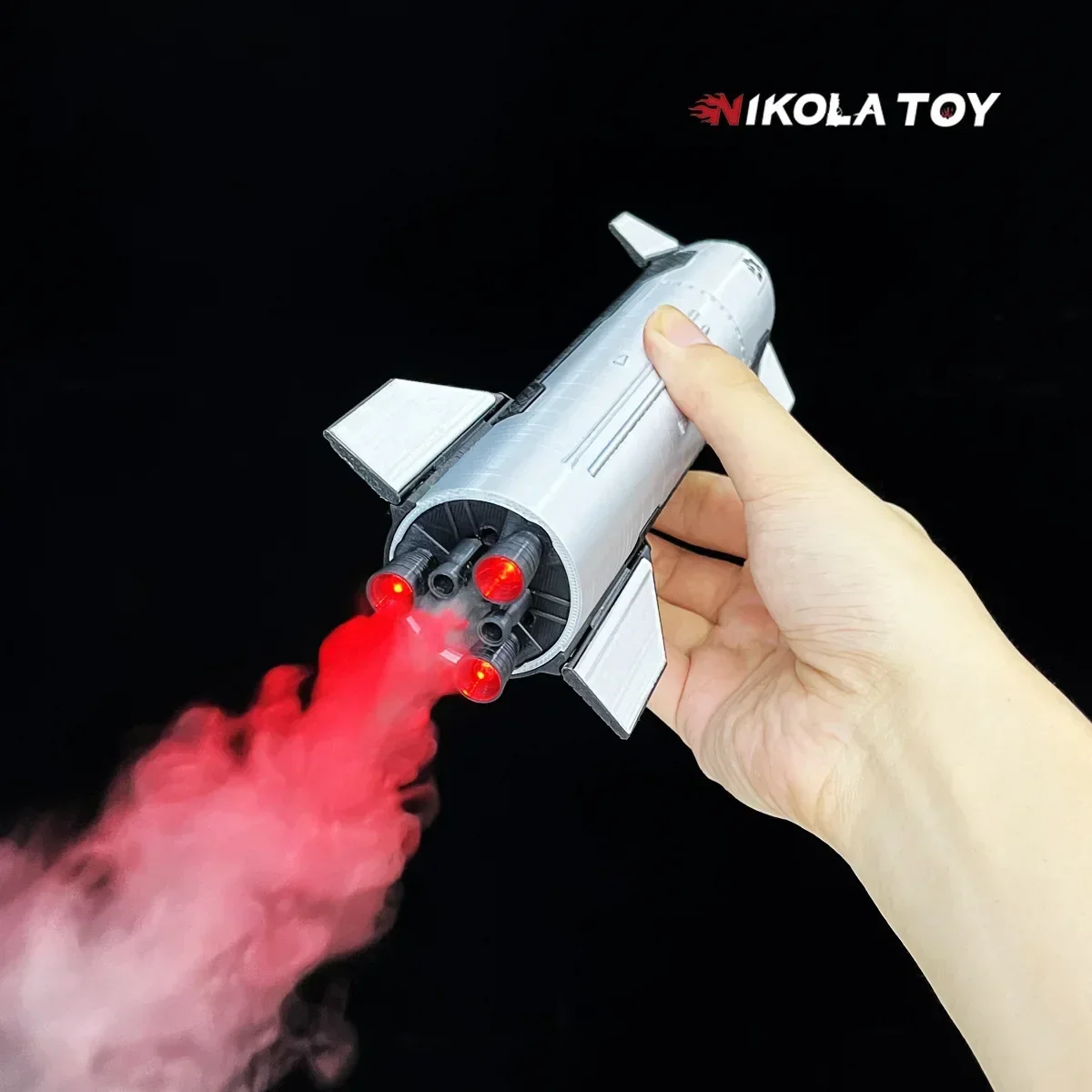 Модель звездного корабля NIKOLATOY Hardcore с 3D-печатью SpaceX 1:200 и эффектом хвостового