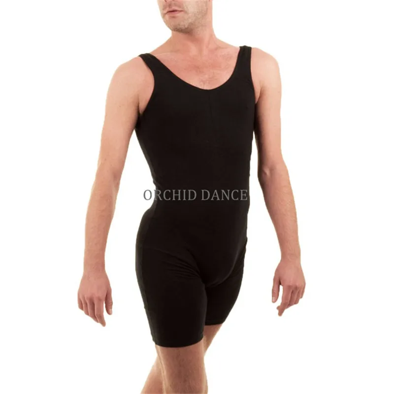 

High Quality Cheap Shiny Nylon Spandex Dance Unitard Short Men Unitard