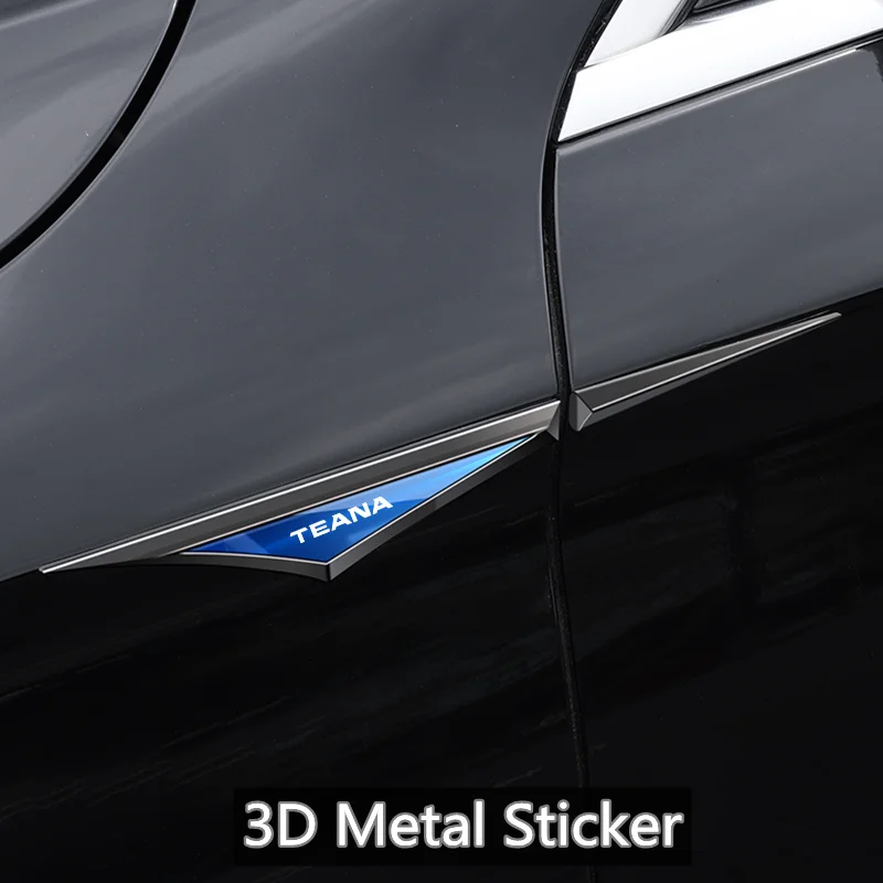

3D Metal Car Emblem Logo Fender Blade Decal Badge Car Body Protective Sticker for Nissan Teana J31 J32 J33 J34 1 2 3