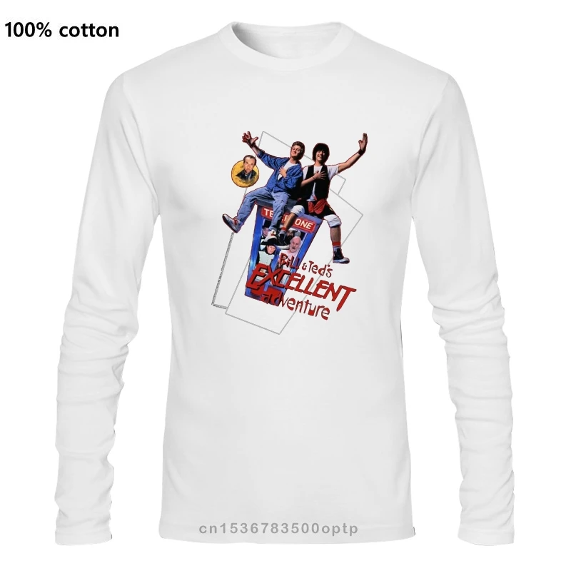 

Man Clothing BILL AND TED Long Sleeve T Shirt Men Women BLACK FLYING Tee Shirt Cool Tops O Neck
