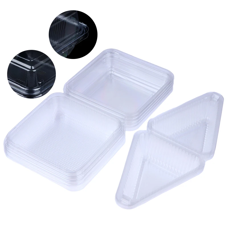 Прозрачная треугольная квадратная коробка для чизкейков 10 шт. искусственные