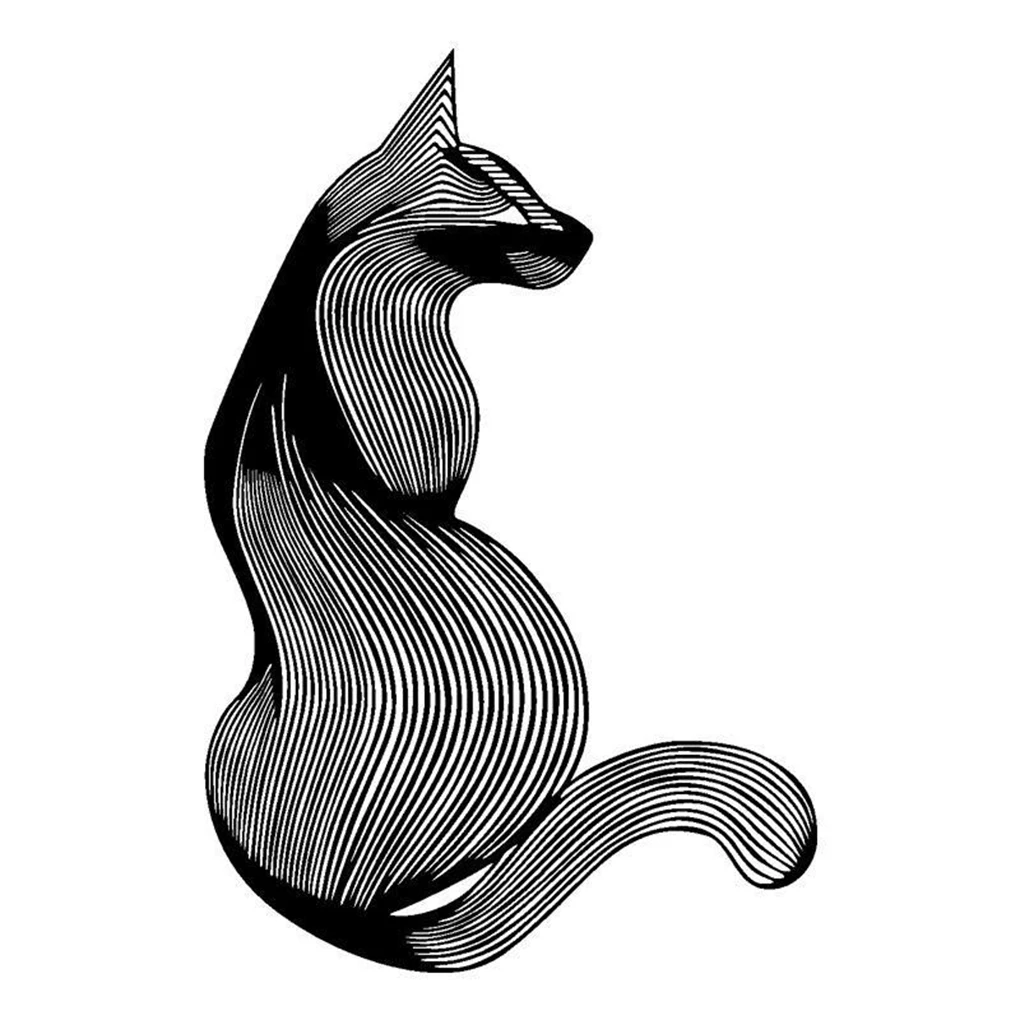 

Cat Silhouette Ornaments Iron Sculpture Stake Animal Pattern for Garden Yards Garden Party Holiday Layout Stakes