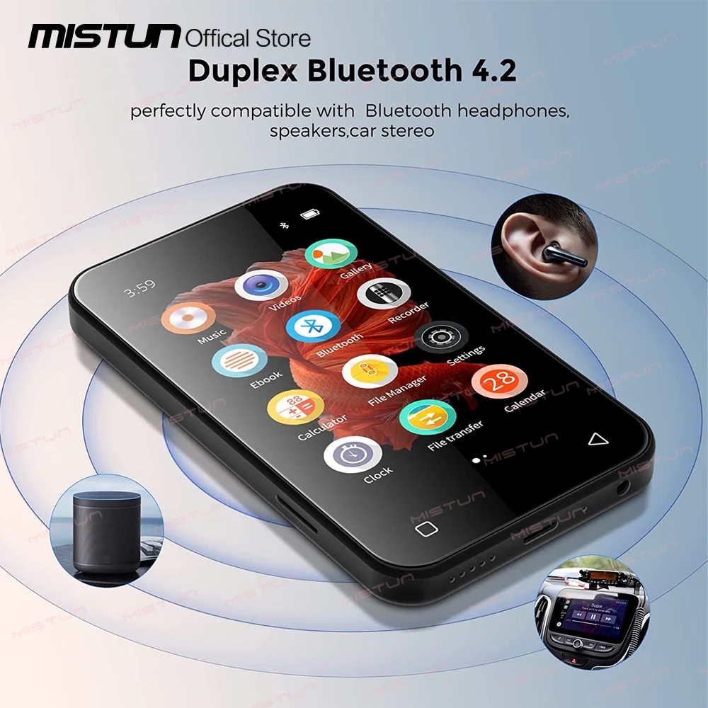 MP3-плеер с поддержкой Wi-Fi Android MP4 Bluetooth 4 0 дюйма FM/рекордер/браузер/макс. 512 ГГц |
