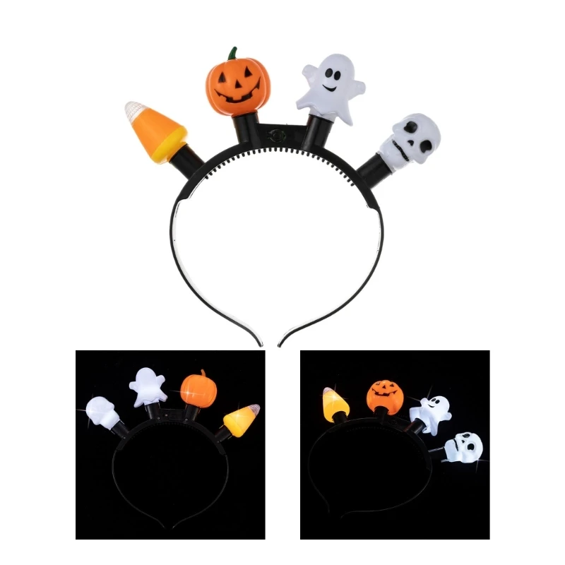 

Delicate Headband Halloween Hair Supplies LED Glowing Phantom&Pumpkin Hair Hoop Drop Shipping