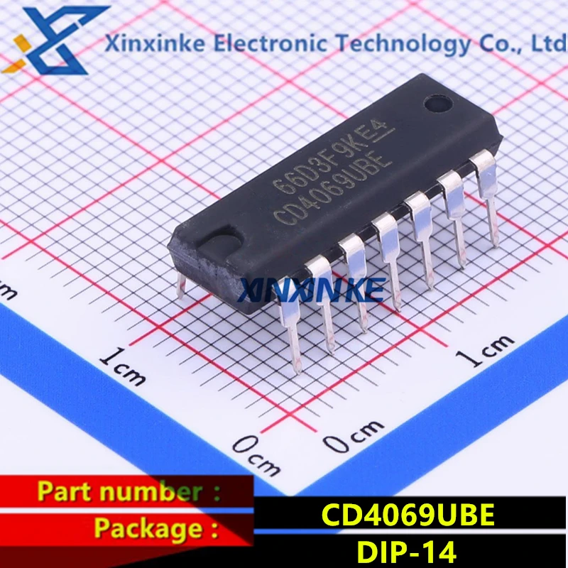 

CD4069UBE DIP-14 CMOS Inverters Logic ICs Brand New Original