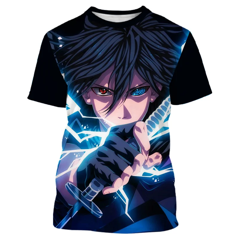 

Kids Narutos T-shirt Boys Girls Summer Children's Clothes kakashi Short-sleeved Breathable Cartoon Print 3D Tops Dropshipping
