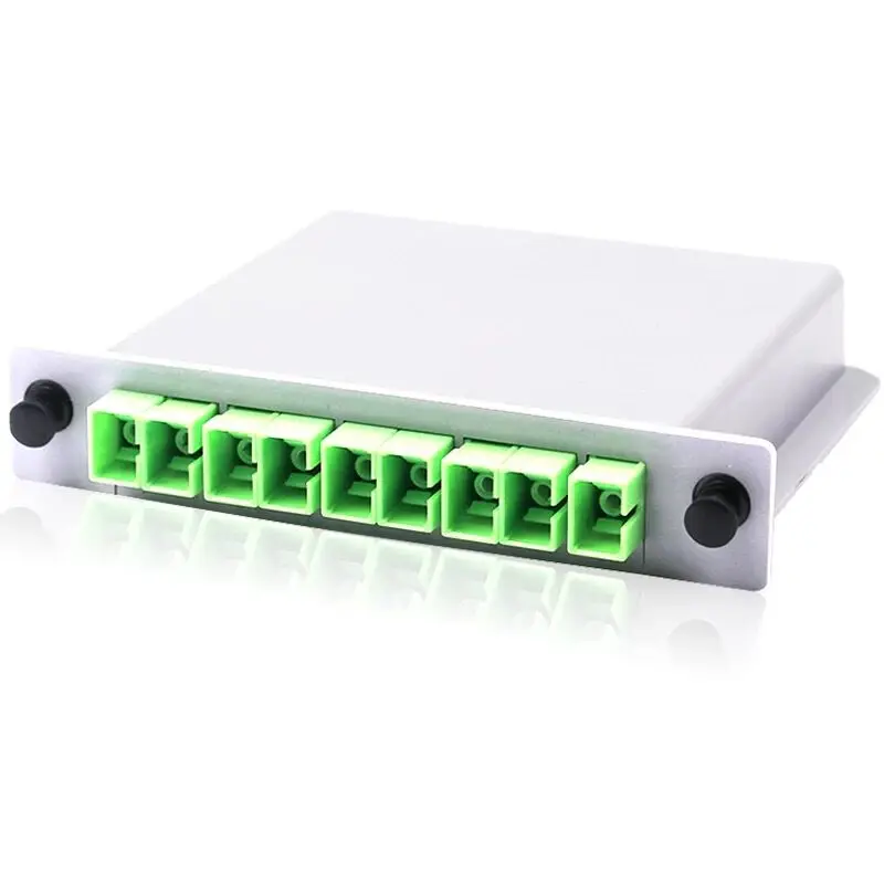 SC APC PLC 1X8 Fiber Optic FTTH Splitter Box PLC Splitter box Insert sheet Type Fiber Optical Coupler Splitter