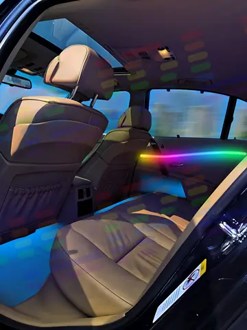 Для BMW F10/F11/F18 декоративная атмосферная лампа 64/128 цветов RGB симфония автомобиля 18-дюймовый окружающий свет интерьерная акриловая светодиодная лента