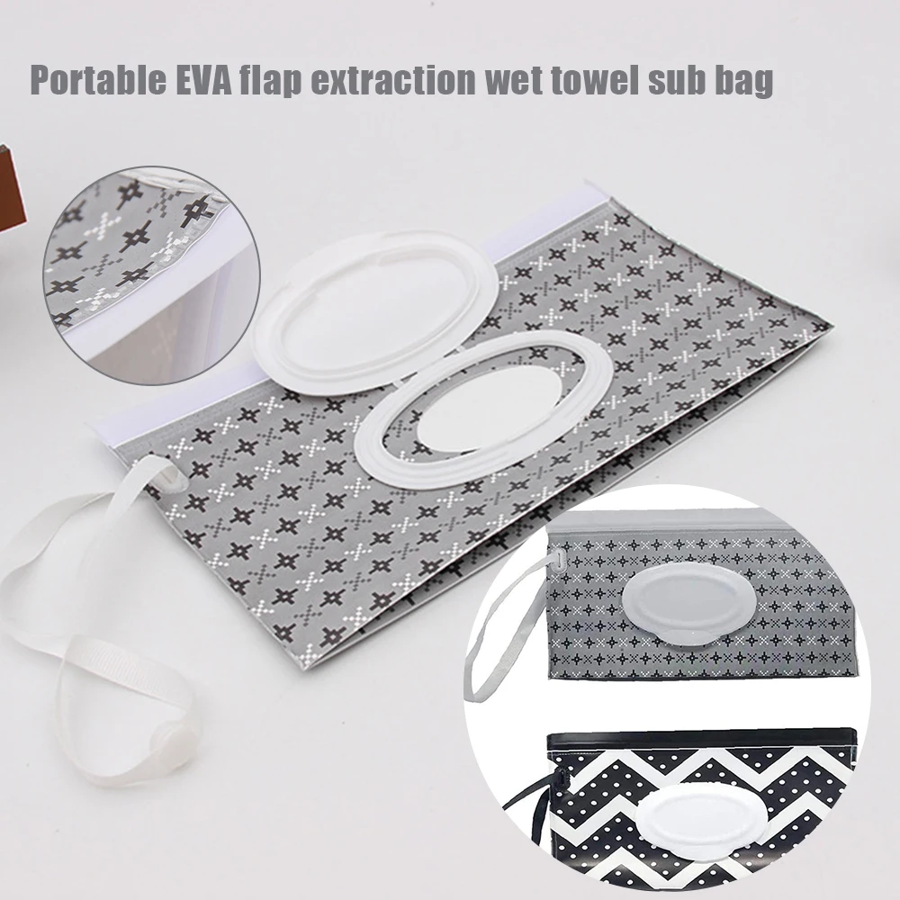 

2PCS Portable Baby Wipe Dispenser Refillable Reusable for Travel Wet Wipe Pouch Reusable Wipe Holder Wipes Pouch Container PRE