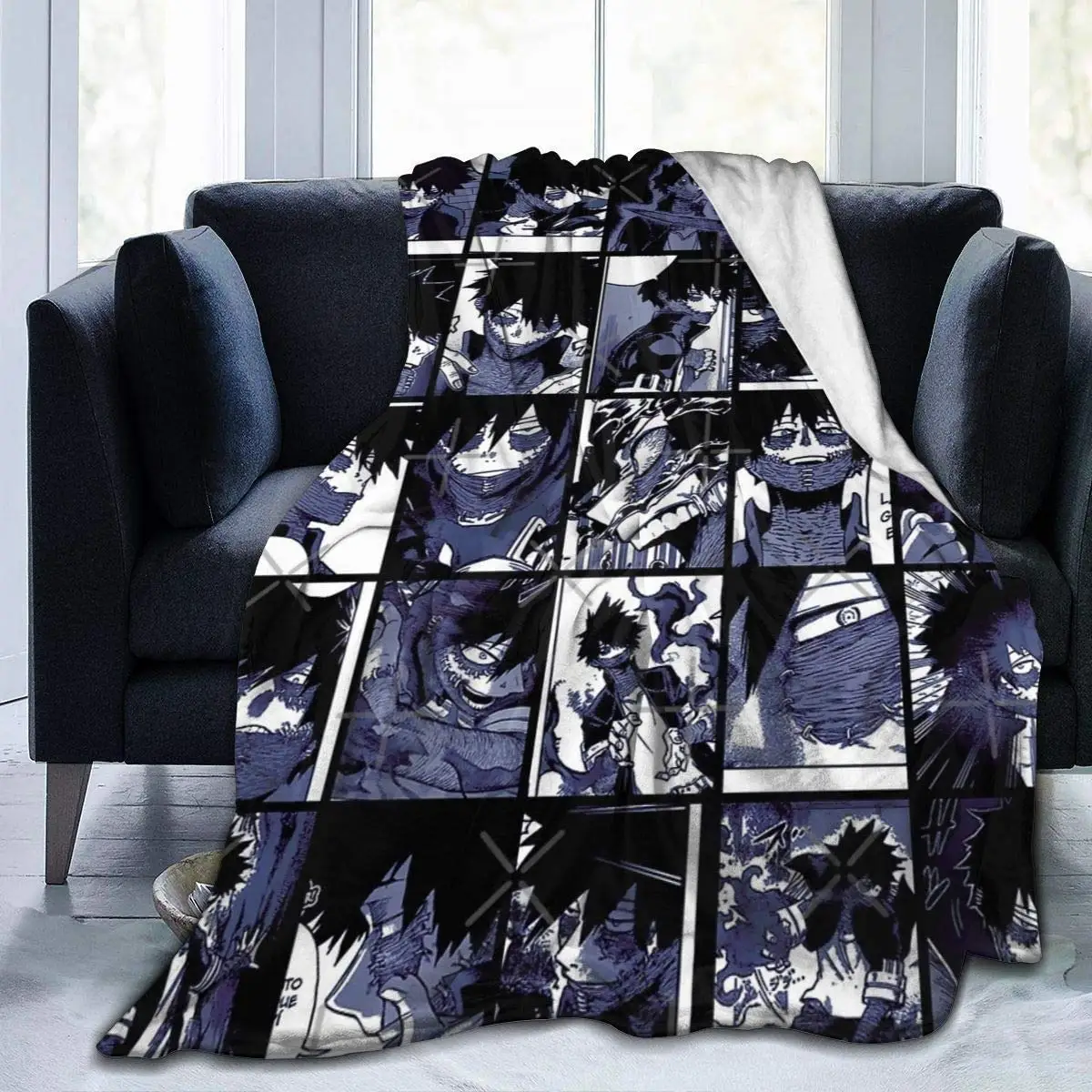 

Blankets and Throws My Hero Academia Collage Anime Dabi Fleece Flannel Throw Blanket Lightweight Ultra-Soft Warm Bed Blanket Fit