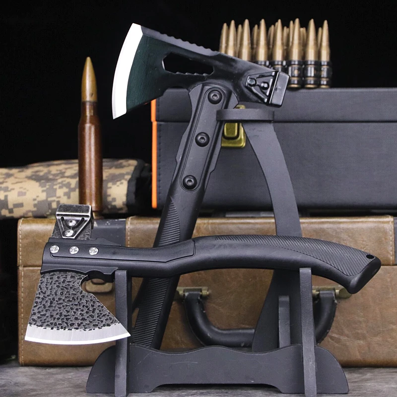 Черный тактический топор Dehong для кемпинга многофункциональный Топор с ручкой из