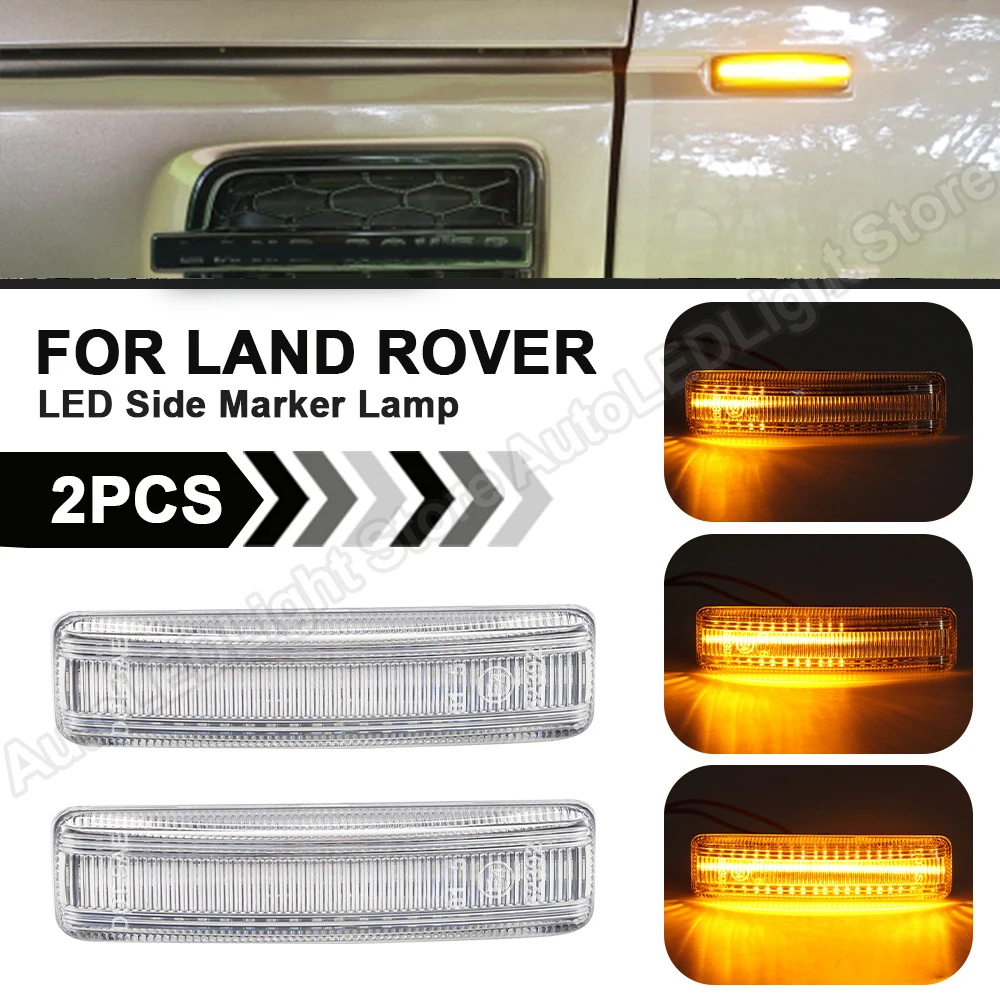 

For Land Rover Discovery 3 4 Freelander 2 Range Rover Sport Dynamic LED Side Marker Lights Turn Signal Flowing Lamps Error Free