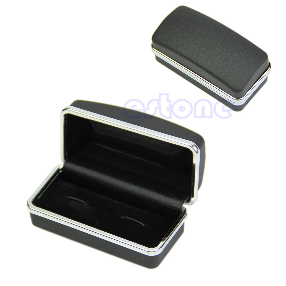 

New Cufflinks Jewelry Storage Organizer for Case Cuff Link Display Black Box Hol Y08E