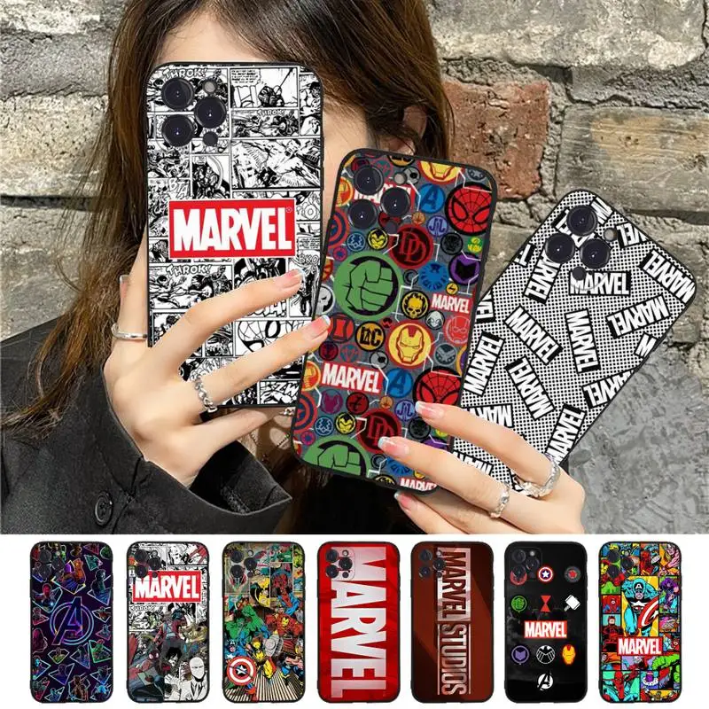 

Marvel Avengers comics Phone Case Silicone Soft for iphone 14 13 12 11 Pro Mini XS MAX 8 7 6 Plus X XS XR Cover