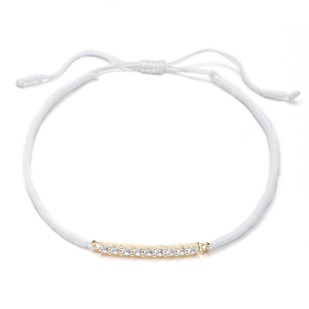 Женский блестящий браслет ZMZY с бусинами Миюки женский на запястье модные