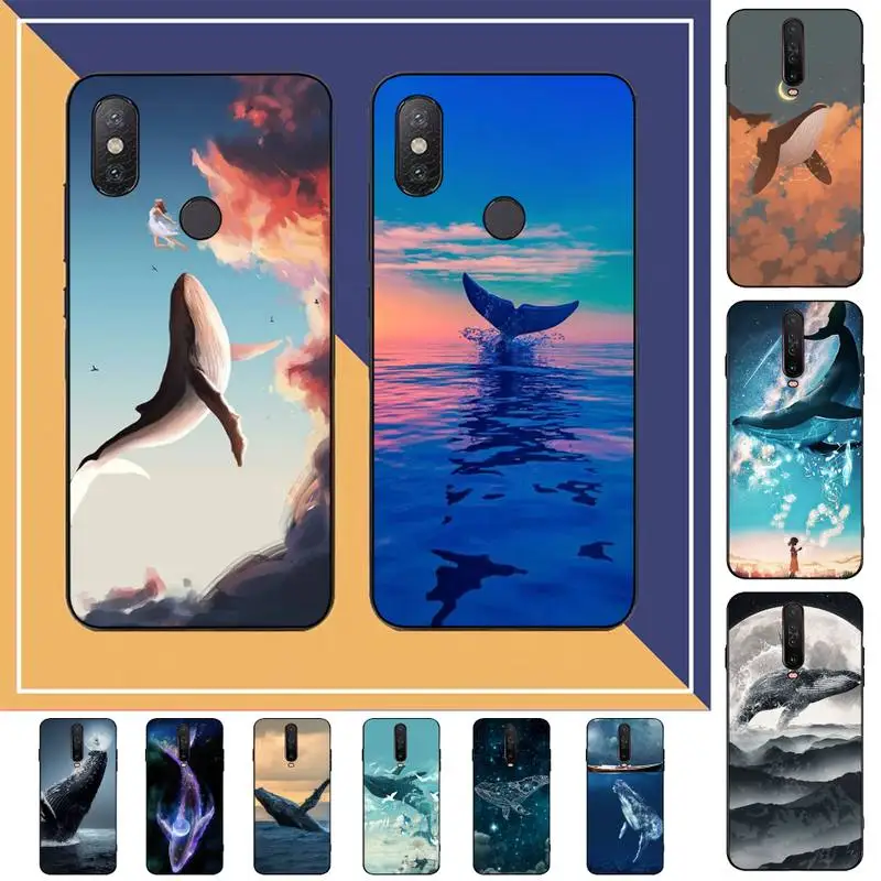 Whale Fish Wave Sea Phone Case for Redmi Note 8 7 9 4 6 pro max T X 5A 3 10 lite pro