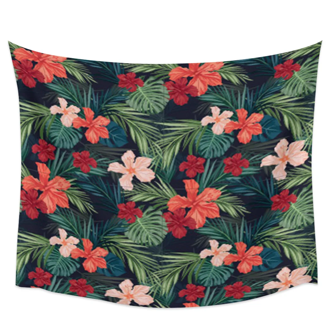 

Гавайский цветок растение джунгли Пальма гобелен фон настенное покрытие украшение для дома одеяло спальни настенные гобелены