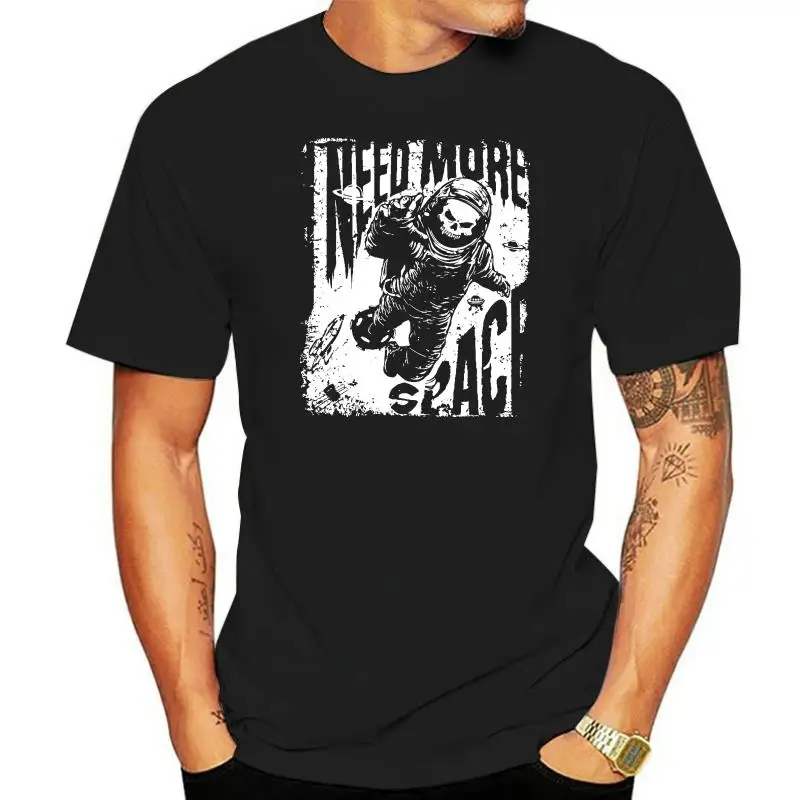 I Need More Space Camiseta Hombre Esqueleto Calavera S-5XL I01Tops оптовая продажа футболка на заказ с