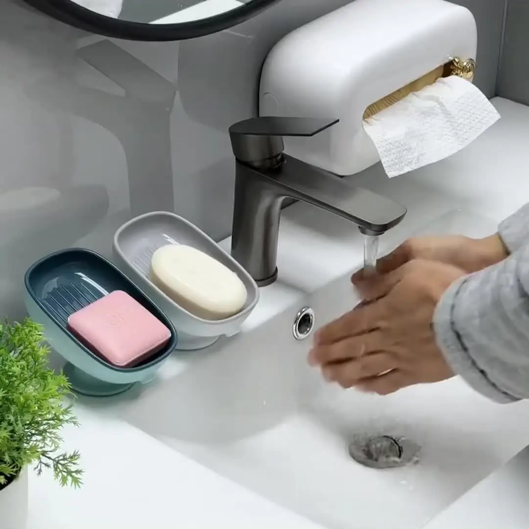 Держатель для мыла Слив воды Мыльница в форме листа Коробка душа Контейнер на