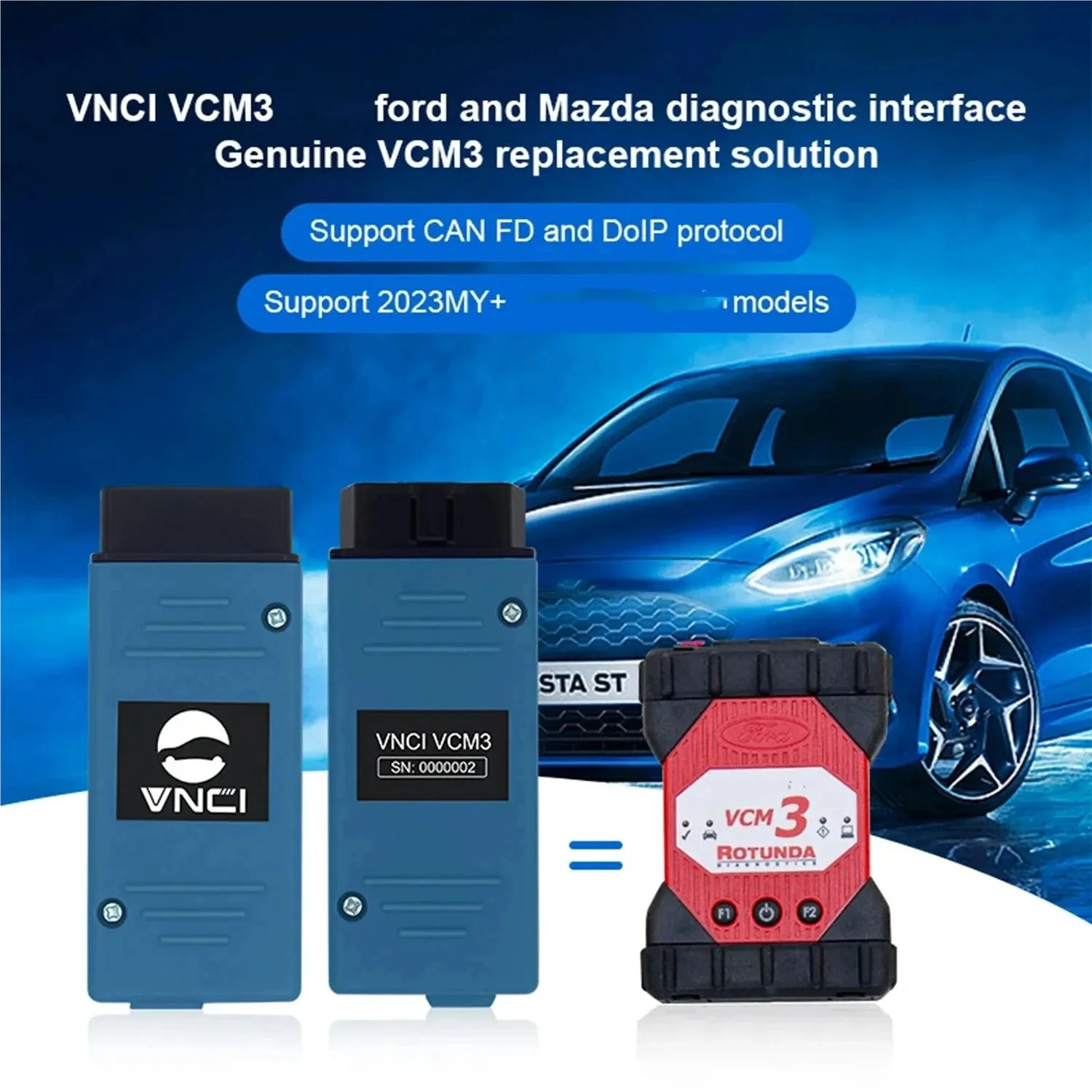 Новейший диагностический сканер VNCI VCM3 совместимый с программным обеспечением Ford