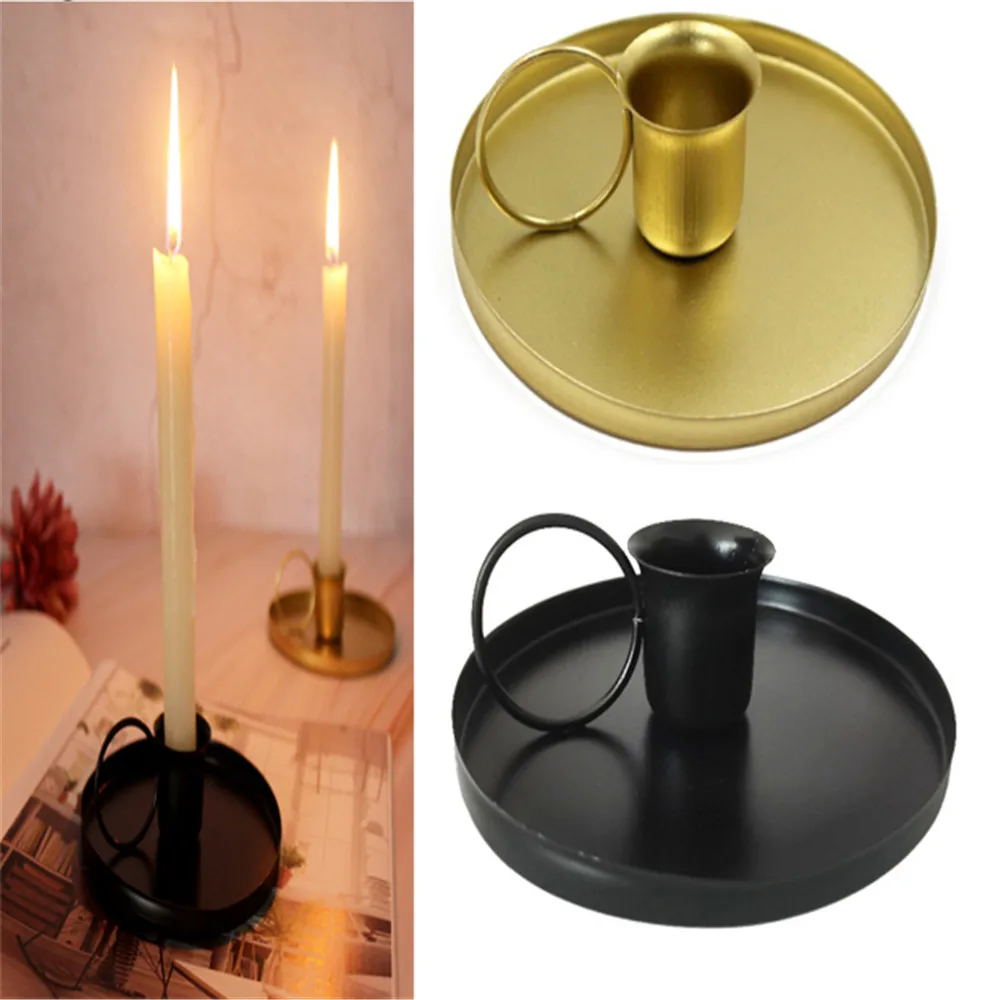 

Retro Metal Candlestick Candle Holders Modern Home Decoration Glamorous Interior Wedding Table Decoration Desktop Accessories