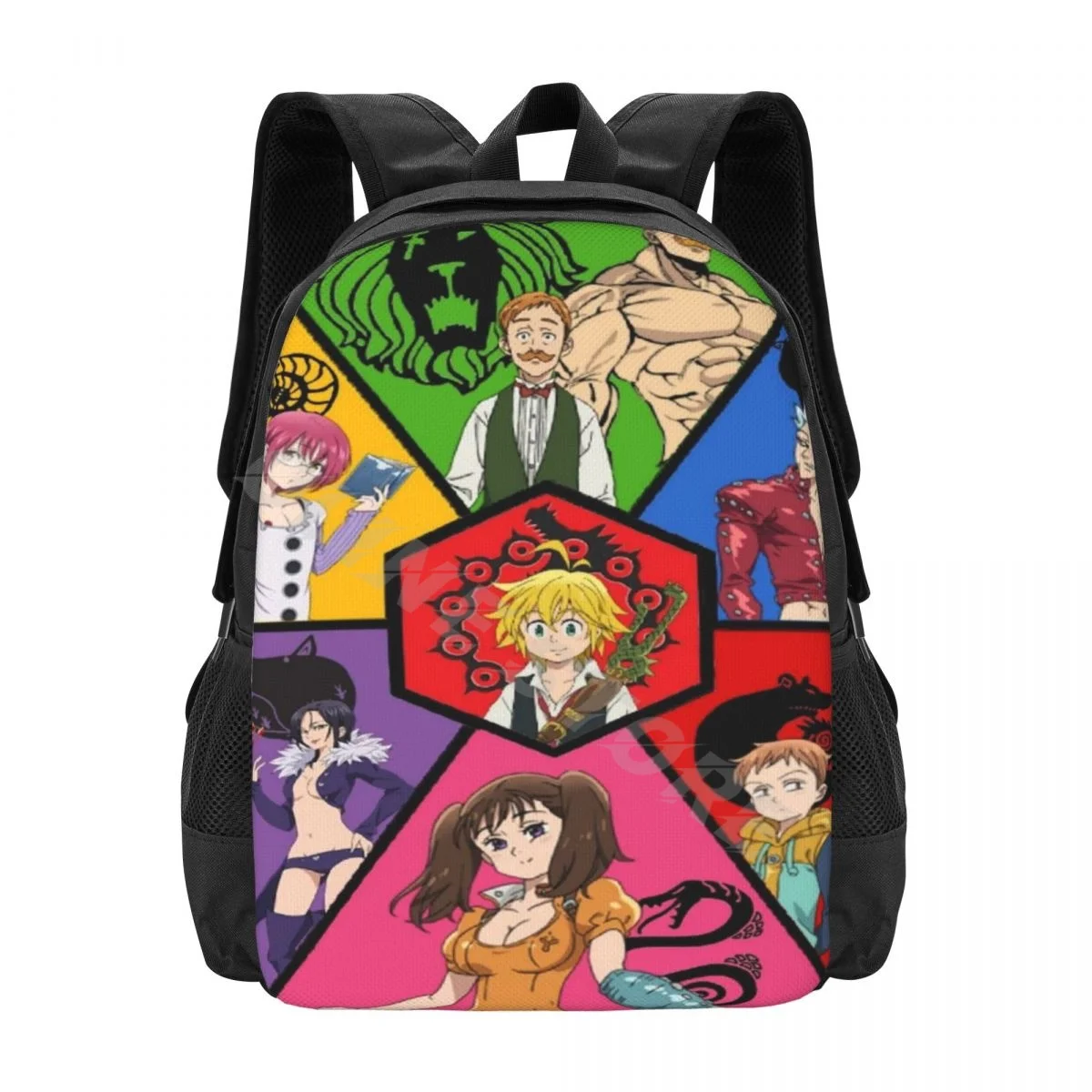 

Школьные сумки The Seven при смертных грехах, модный рюкзак для подростков, рюкзак для книг, повседневный рюкзак