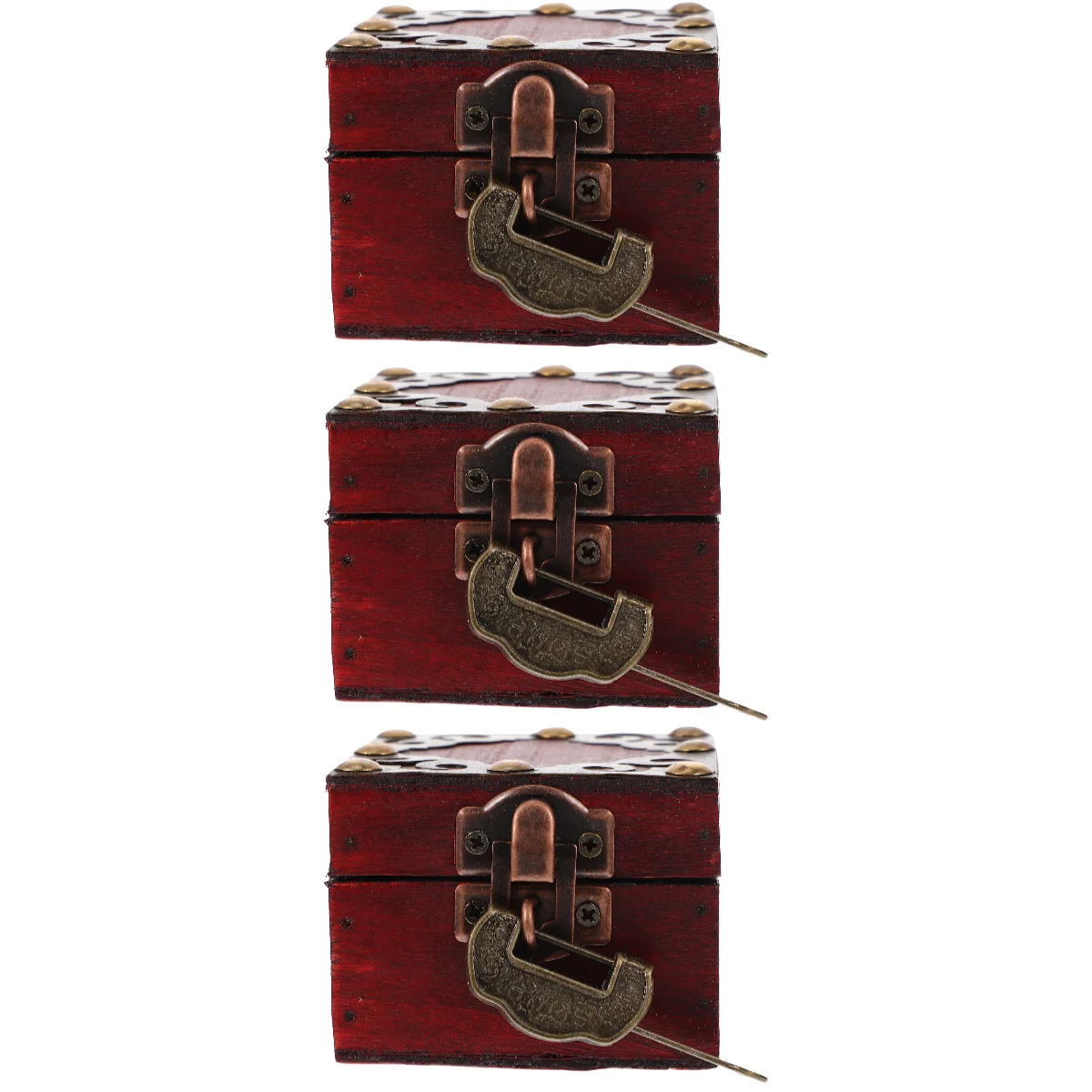 

3x Multi-function Premium Creative Stash Box With Lock Keepsake Box Container for Home Dresser Festival Favor