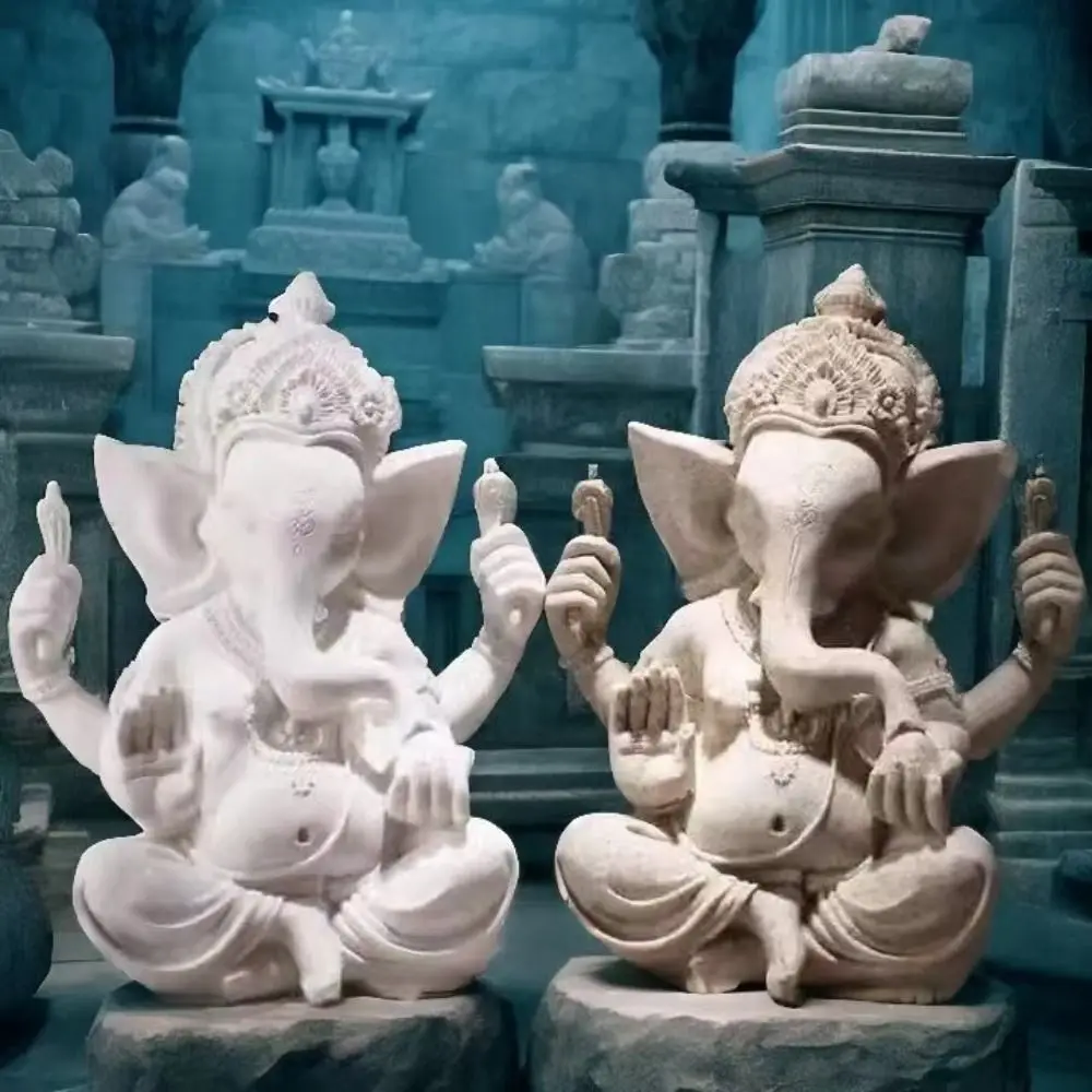 Статуэтка слона из песчаника Ganesha Индия сидящая статуэтка украшение песчаная
