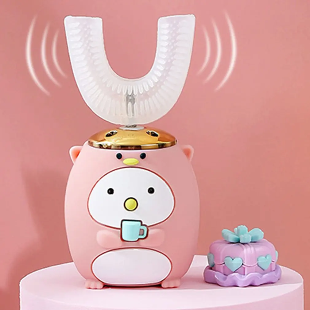 

Smart 360 Degrees Electric Toothbrush Kids Silicon Automatic Ultrasonic Teeth Tooth Brush Cartoon Pattern Children