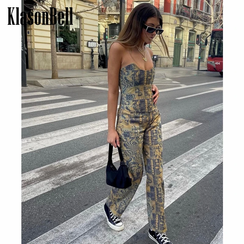 

6,4 KlasonBell модные плакаты с принтом прямые джинсы для женщин