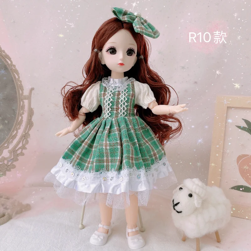 

1/6 Bjd Fashion Princess Doll Set or Only Clothes 23 Joints Movable Body 3D Real Eye 28cm Cute Doll Dress Up Toy for Girls