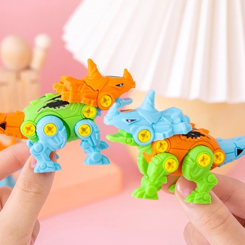

Educational Building Dinosaur Toys DIY Screw Nut Combination Dinosaur Toy Promote Child's Sensory Perception Durable