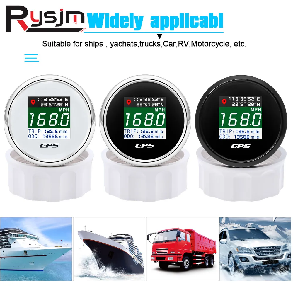 

Цифровой GPS-измеритель скорости, 52 мм, с ЖК-дисплеем