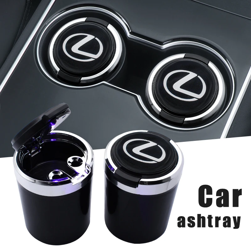 

Car Badge Logo Creative Personality LED Ashtray Accessories For Lexus RX350 IS300 ES350 IS250 CT200H IS NX ES GS350 NX200T ES250