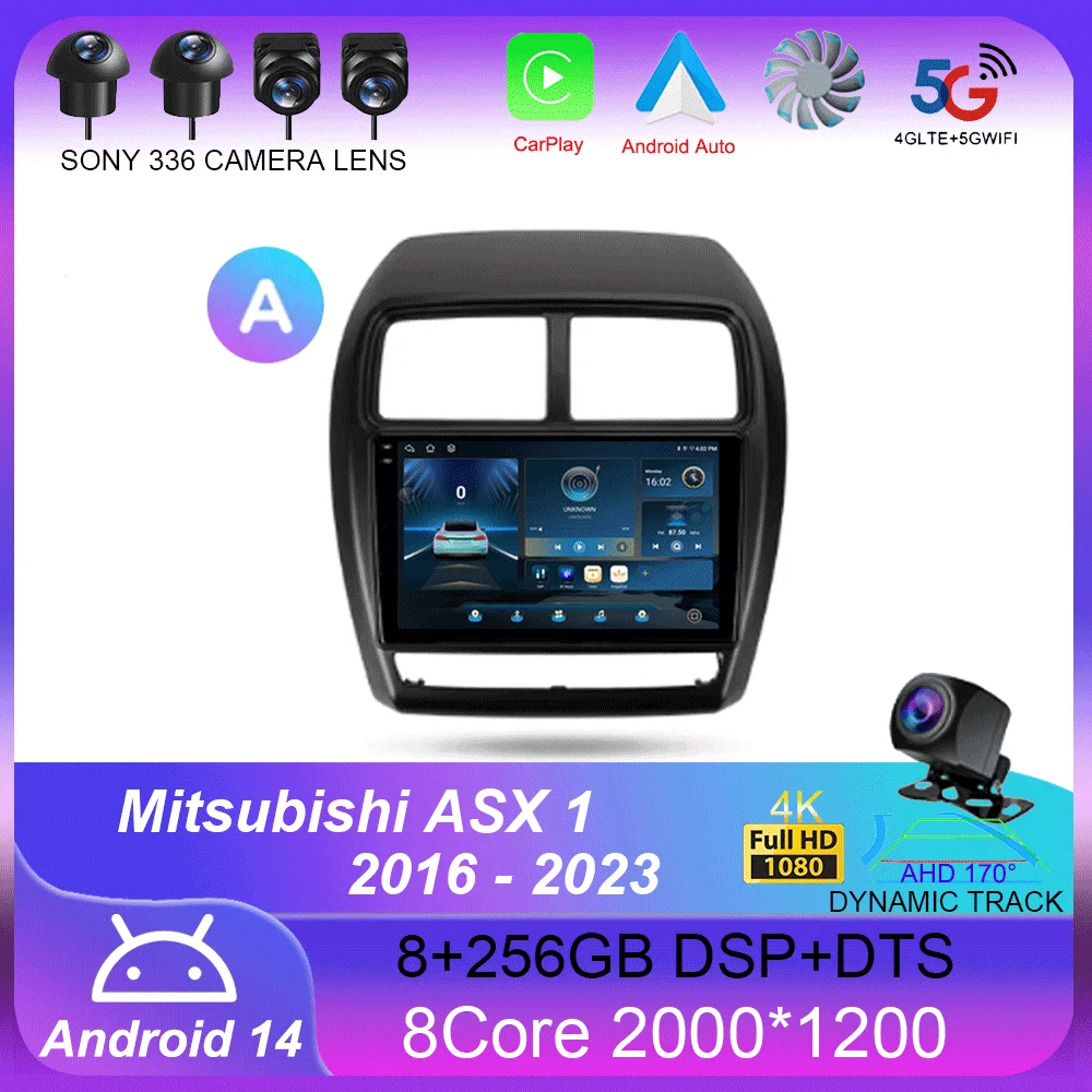 Для Mitsubishi ASX 1 2016-2023 левый руль Carplay авто GPS автомобильный радиоприемник навигация