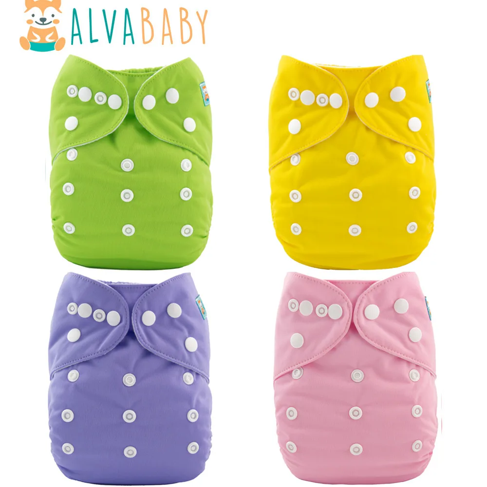 U PICK 1 шт. однотонный подгузник ALVABABY моющийся товар с вставкой для подгузника