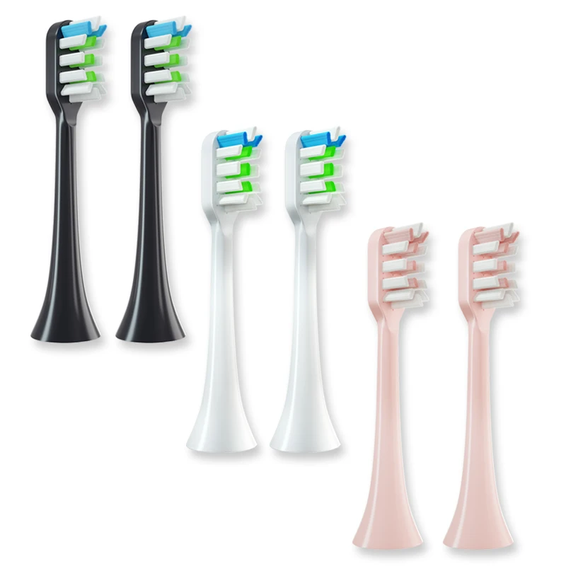 

Сменные головки SOOCAS X3/X3U/X5, насадки для электрической зубной щетки, умная Сменная головка для вакуумной зубной щетки, 2 шт./компл.