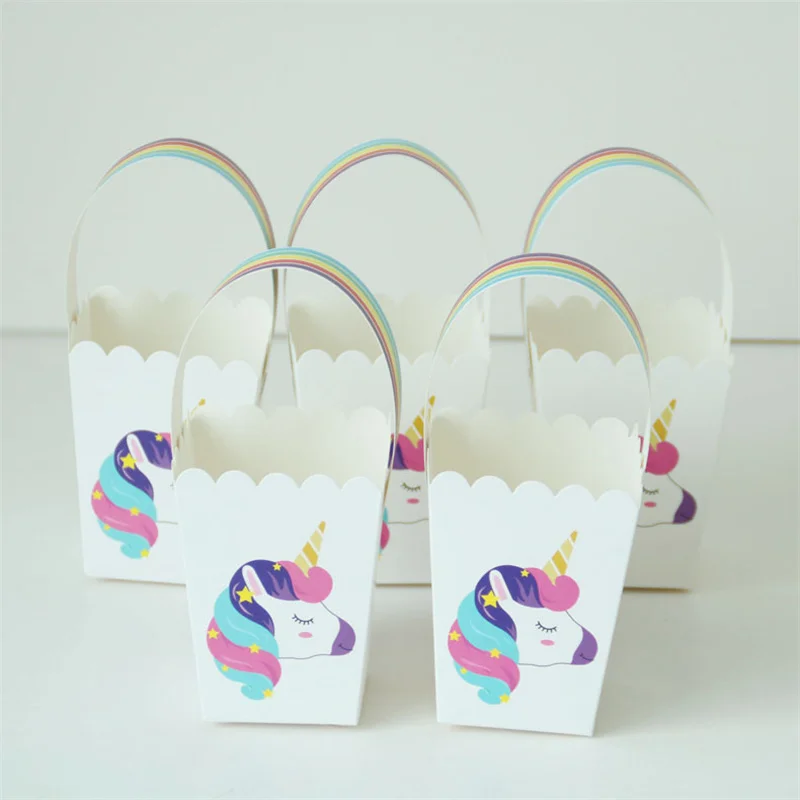 

Unicorn Gift Bag Box Girl Treat Children Birthday Party Guests Chocolate Candys Sweets Dragee Holiday Favors Baby Shower Baptism