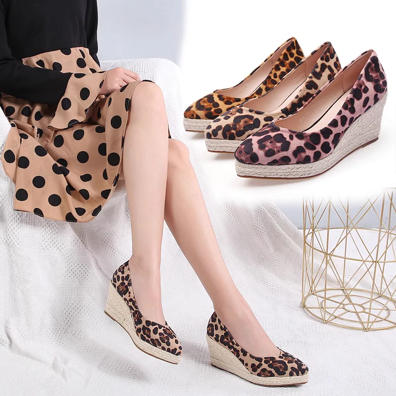 

New sapatos femenino com frete grátis calcados feminino confortavel e elegante leopard shoe
