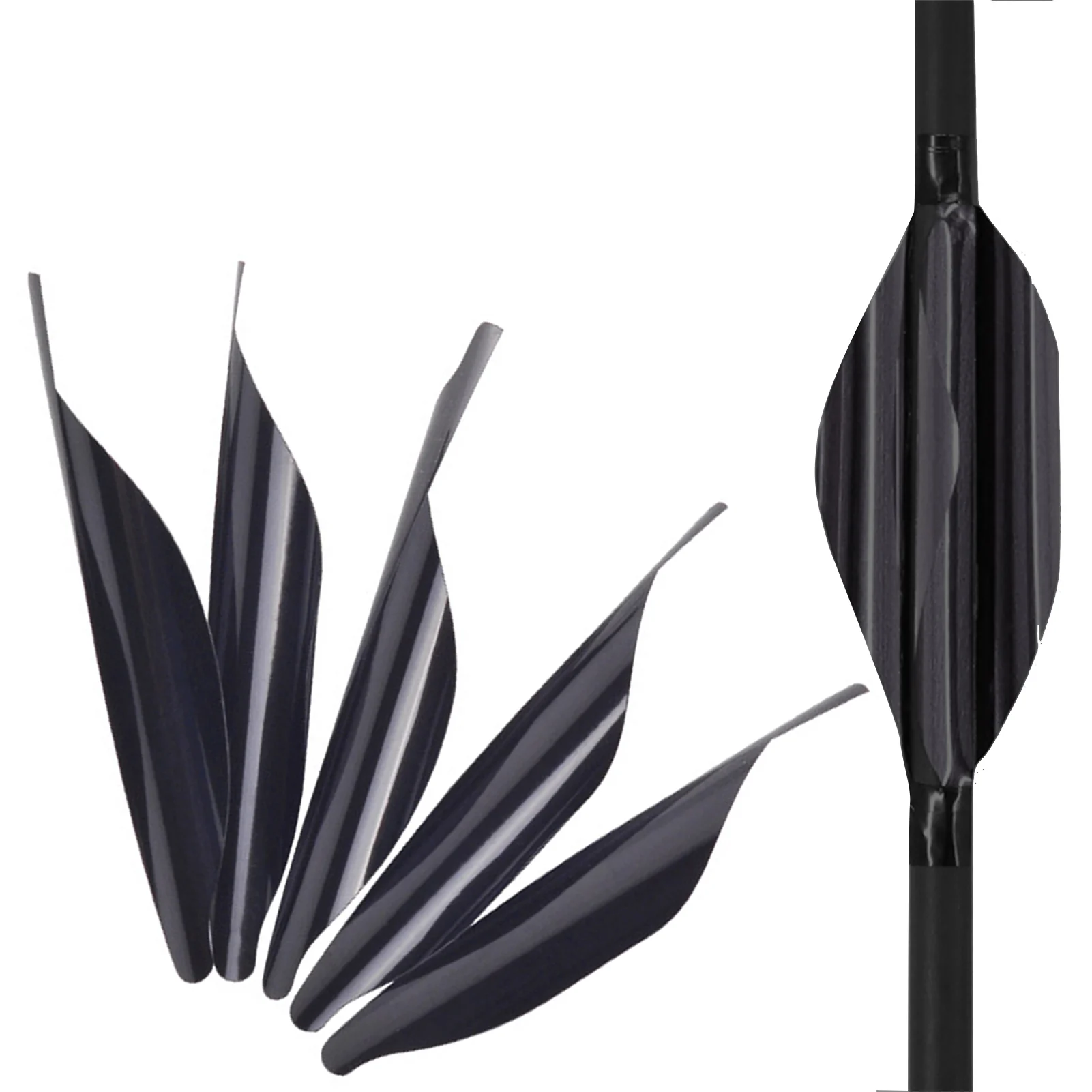 

Spin Wing Vanes 2.3-inch Fletches Feather Spiral Fletches Feather Helical Fletching Right Wing DIY Helical Vane Shafts Spin