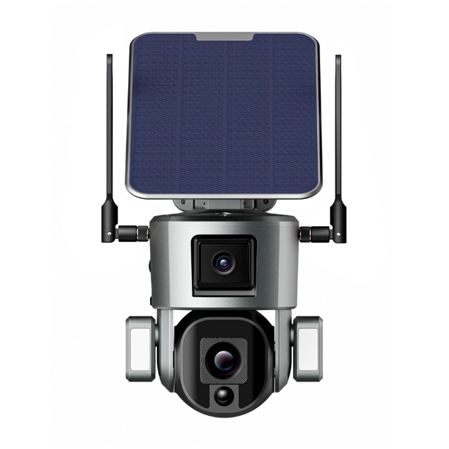 

Vesafe Wifi 4G 4MP Dual lens Outdoor Night Vision Two Way Audio Solar PTZ Dome Camera