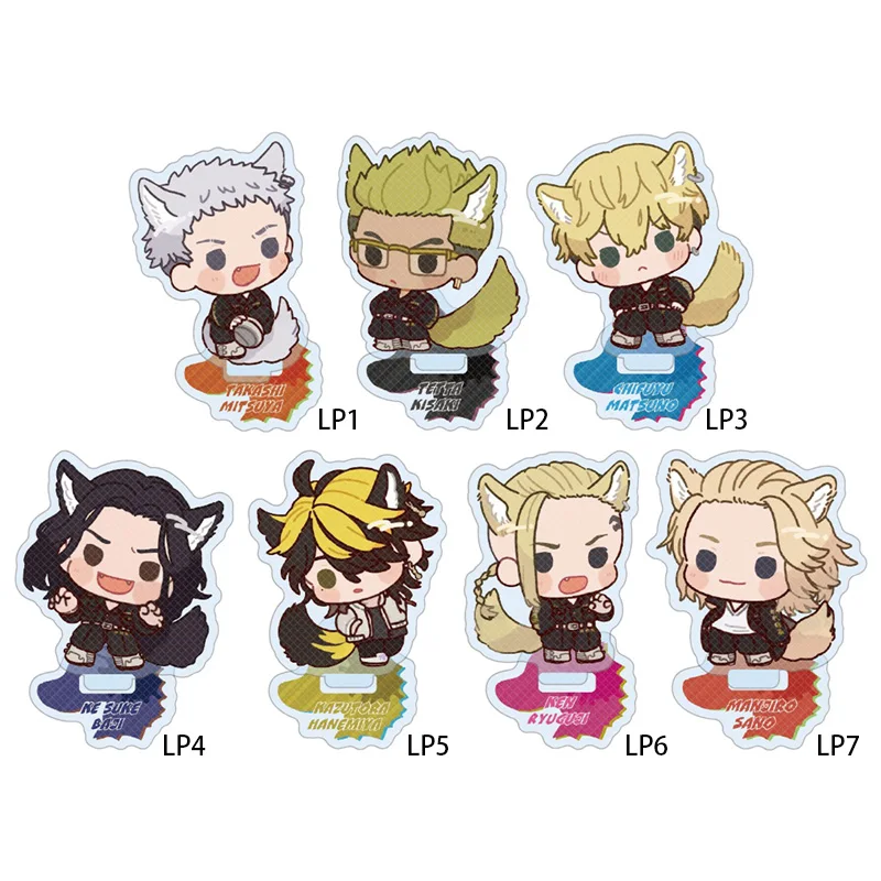 

Anime Tokyo Revengers Character Figure Acrylic Stand Cartoon Model Cosplay Manjiro Ken Takemichi Hinata Plate Gift Collection