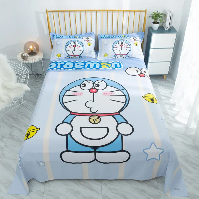 

Bed Linen Sheet Sets Bed Sheet Coverlet Kids Doraemon Children Room Bed Sheet Pillowcase Toddler Room Decor Kids Gift