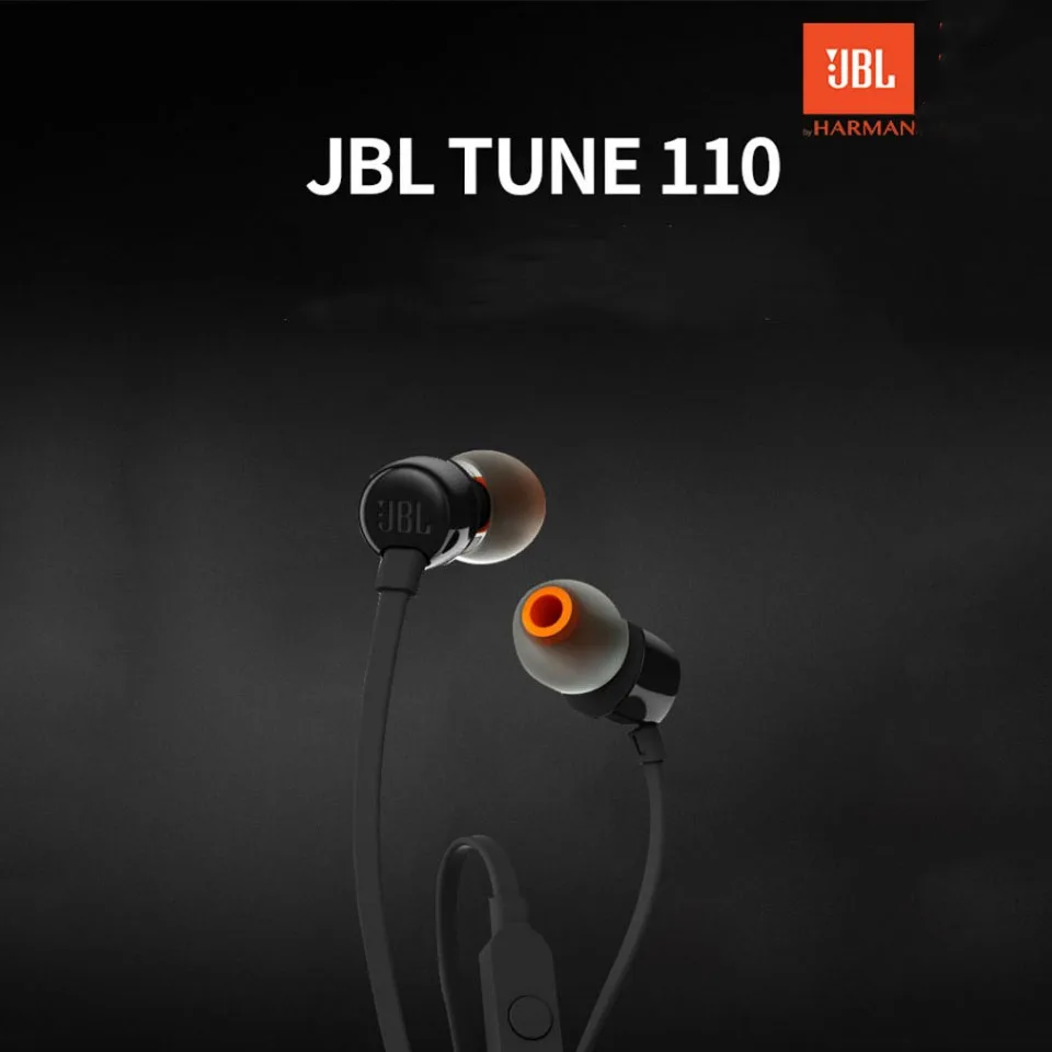 Фото Наушники JBL TUNE 110: Оригинальные проводные внутриканальные наушники с микрофоном, пультом управления, мощным басом и разъемом 3,5 мм №5
