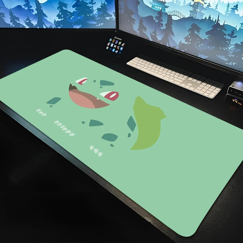 Cute B-Bulbasaur P-pokemon Mousepad Large Gaming Mouse Pad LockEdge Thickened Computer Keyboard Table Desk Mat