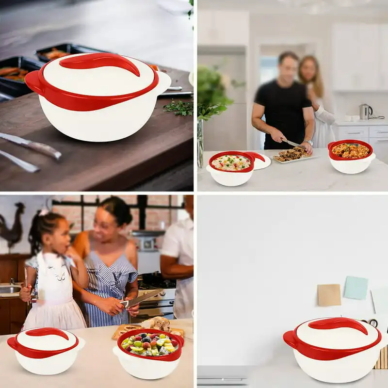 

Stainless Steel Bowl Insulated Food Container, Red