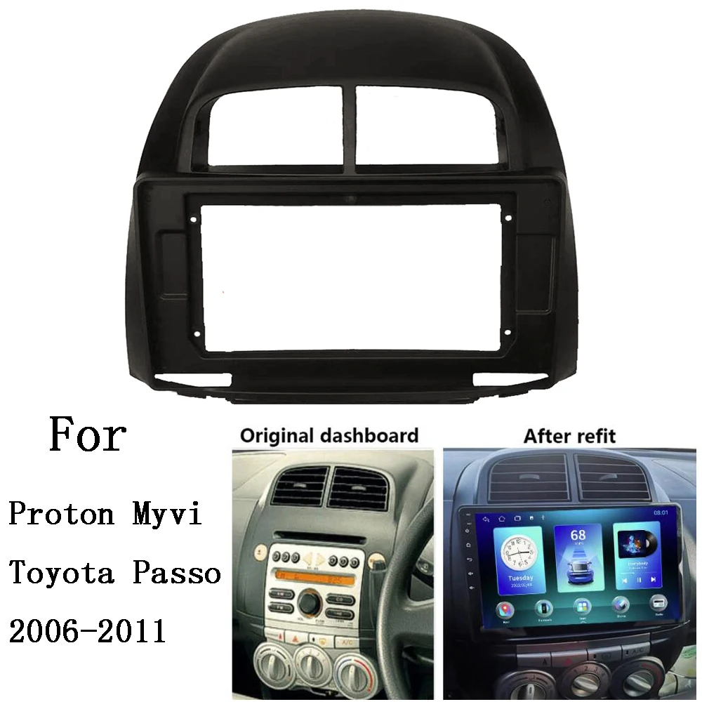 

Автомобильный радиоприемник 10,1 дюйма для Proton Myvi Toyota Passo Daihatsu Sirion 2006-2011, Android MP5, корпус проигрывателя, 2DIN, Fascia Stereo