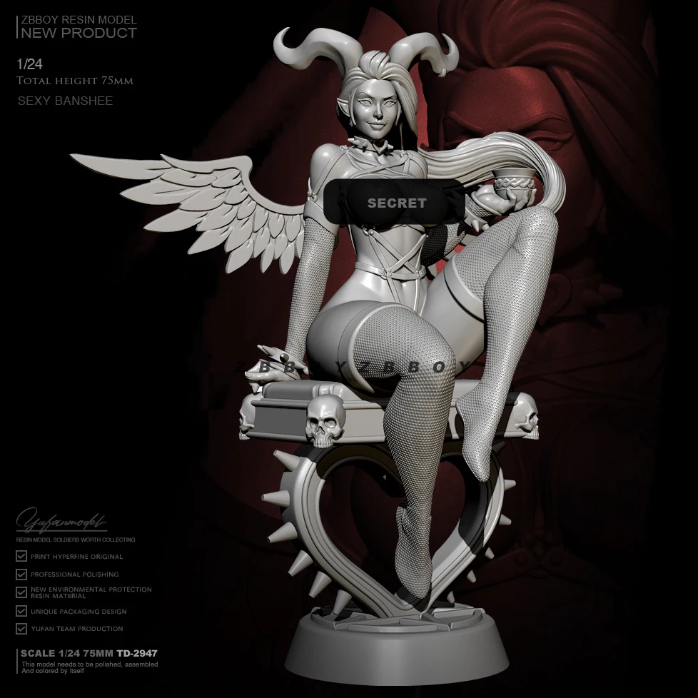 

1/24 Resin model kits figure beauty colorless and self-assembled TD-2935